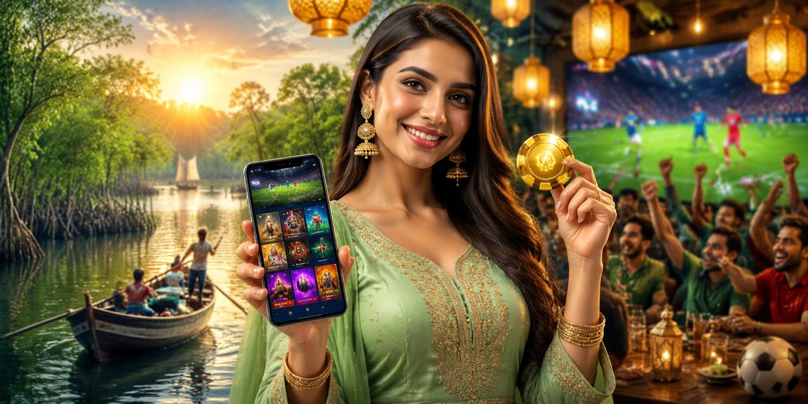 সুন্দরবনে ঈদ উৎসবে ক্যাসিনো অ্যাপ ব্যবহারের দৃশ্য
